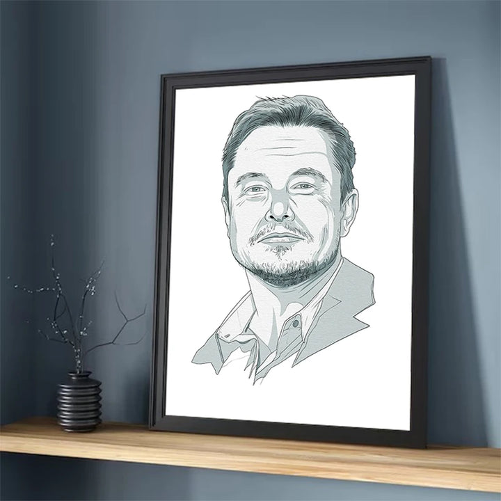 Elon Musk Canvas Poster - Wall Art for Bedroom | Merchelon