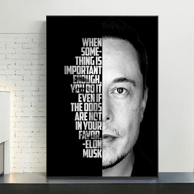 Buy Inspirational Elon Musk HD Canvas Poster | Merchelon.com