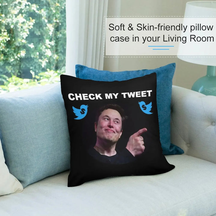 Elon Musk Tweet Throw Pillow