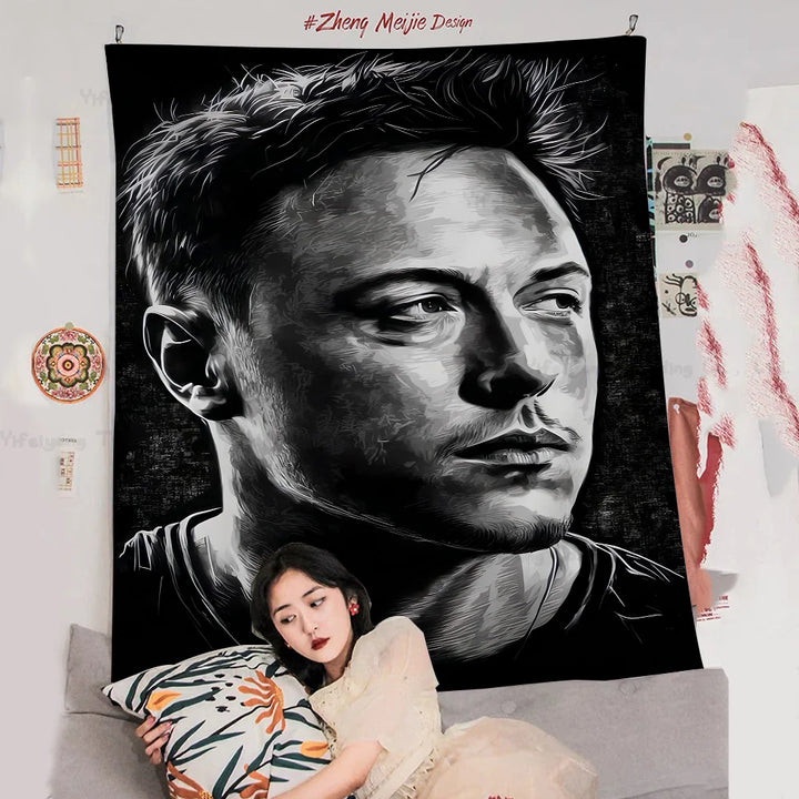 Buy Elon Musk Hippie Wall Tapestry | Merchelon.com