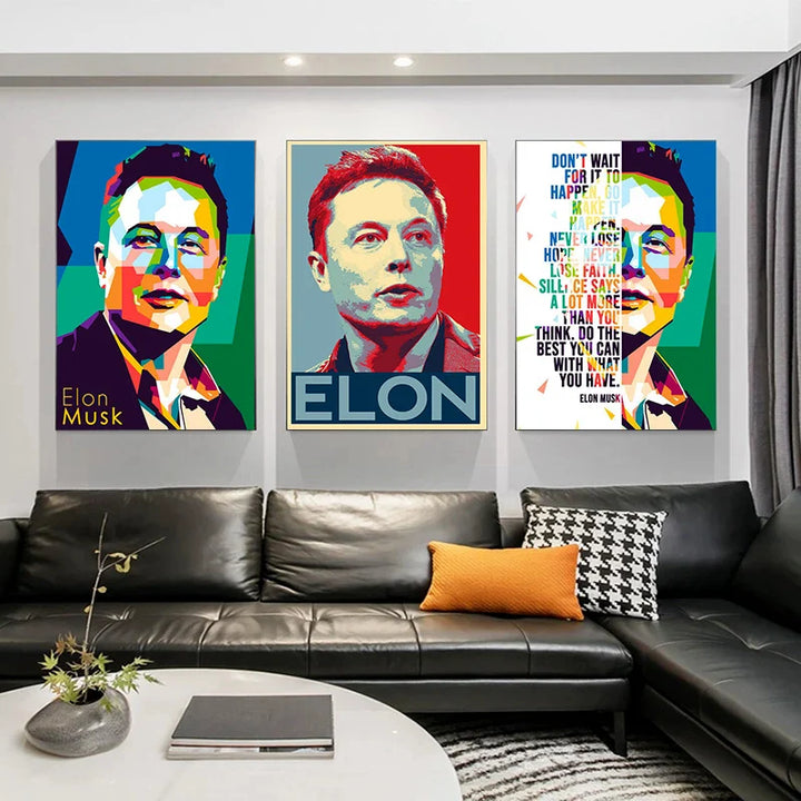 Buy Inspirational Elon Musk HD Canvas Poster | Merchelon.com