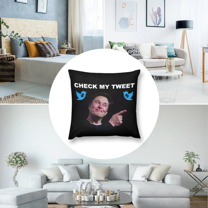 Elon Musk Tweet Throw Pillow