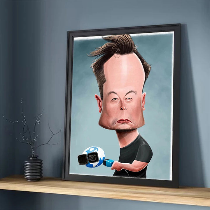 Elon Musk Canvas Poster - Wall Art for Bedroom | Merchelon