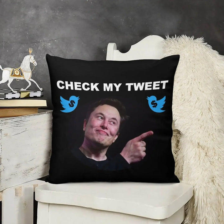 Elon Musk Tweet Throw Pillow