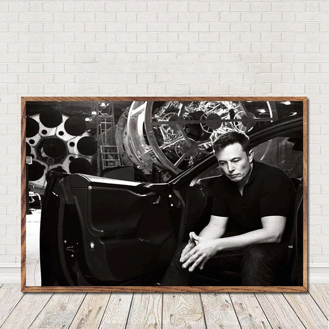Buy Inspirational Elon Musk HD Canvas Poster | Merchelon.com