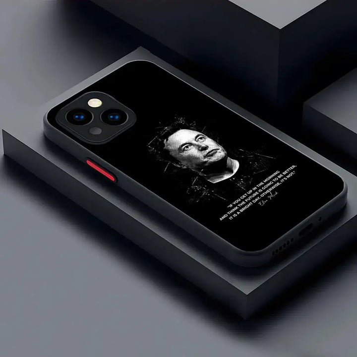 Elon Musk Matte Transparent Case | Merchelon.com