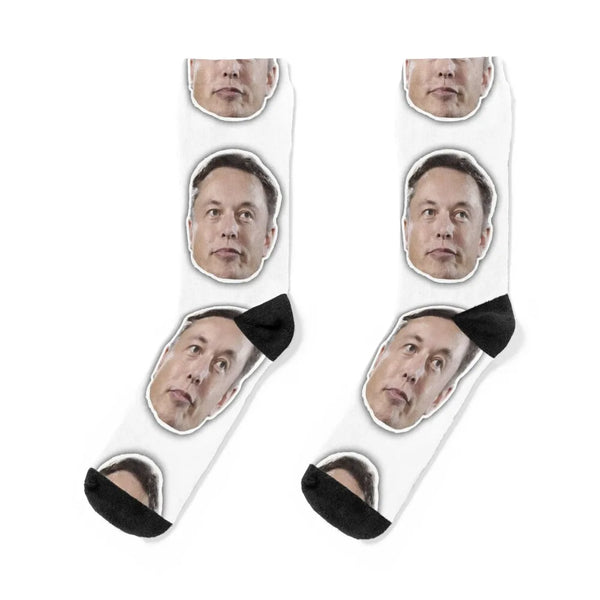 Elon Musk Face Crew Socks | Merchelon.com