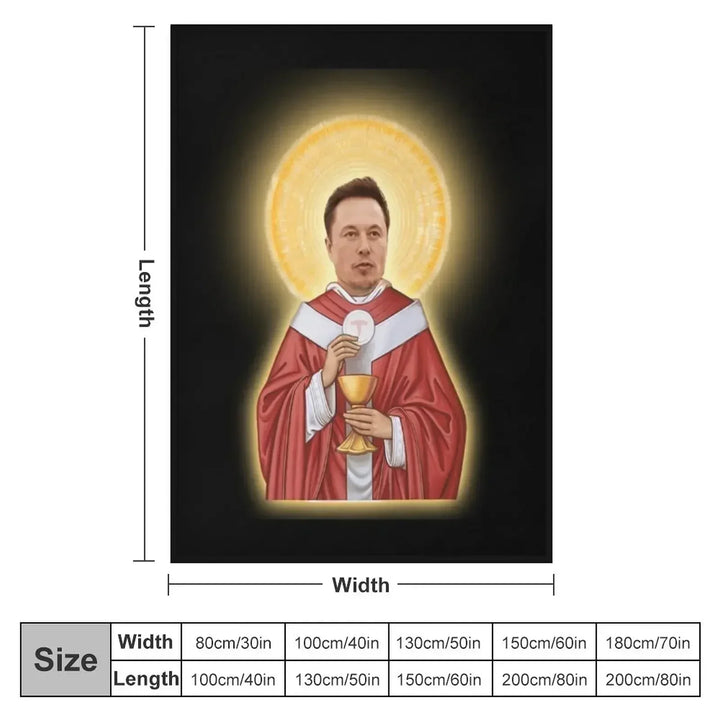 Elon Musk as Jesus Throw Blanket