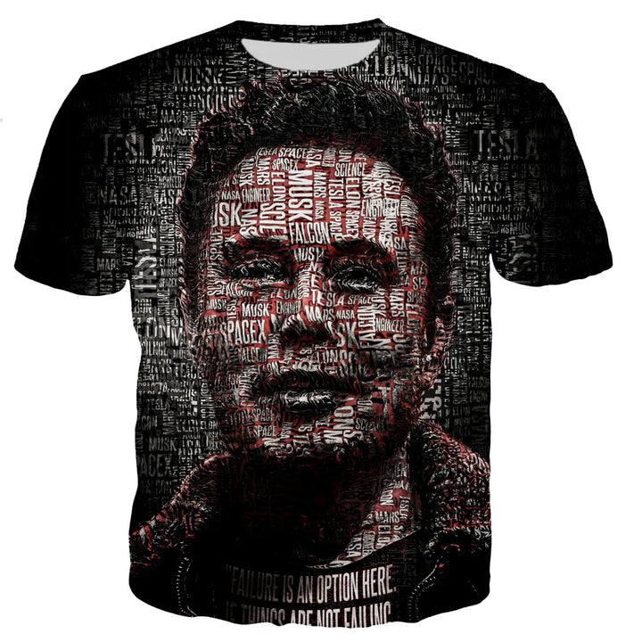 Elon Musk 3D Printed T-Shirt - Oversized Tee | Merchelon.com