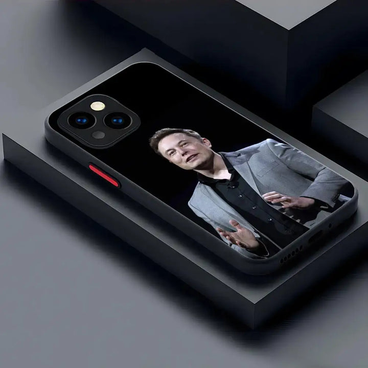 Elon Musk Matte Transparent Case | Merchelon.com