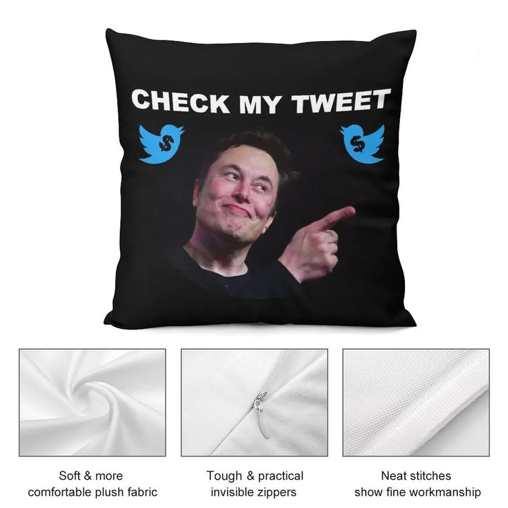 Elon Musk Tweet Throw Pillow