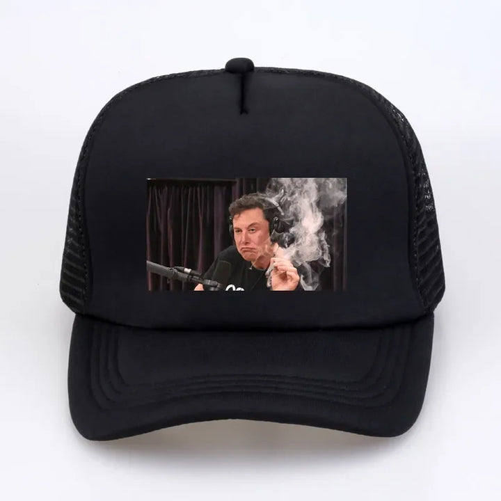 Elon Musk Smoking Snapback Cap – Adjustable Hat | Merchelon