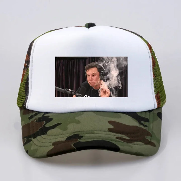 Elon Musk Smoking Snapback Cap – Adjustable Hat | Merchelon