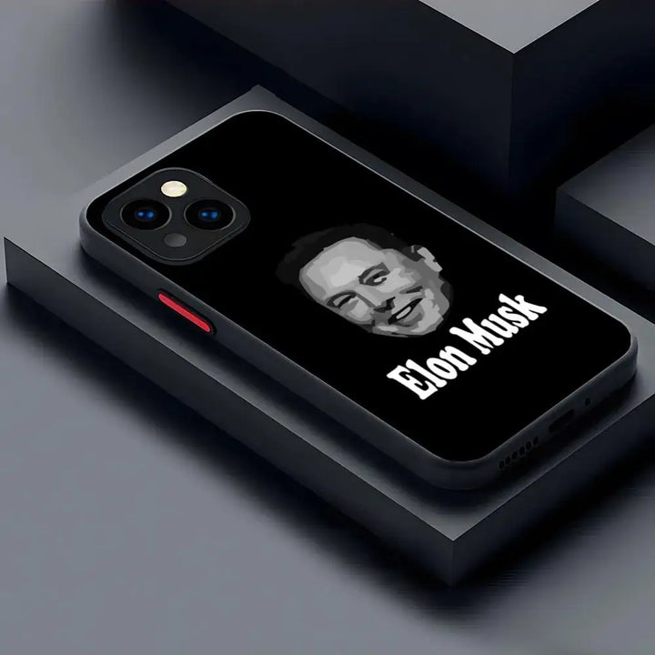 Elon Musk Matte Transparent Case | Merchelon.com