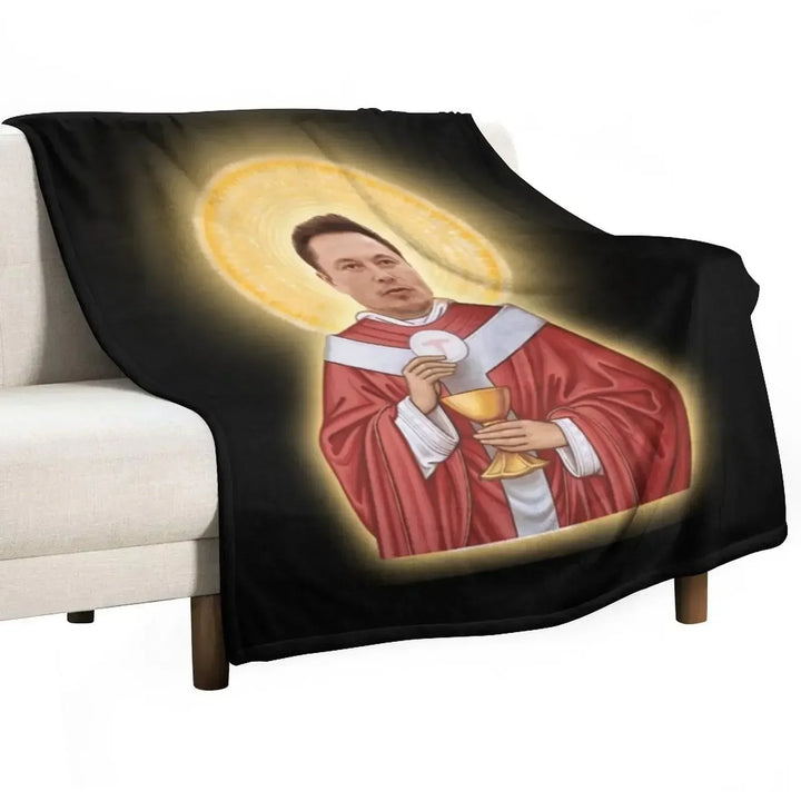 Elon Musk as Jesus Throw Blanket