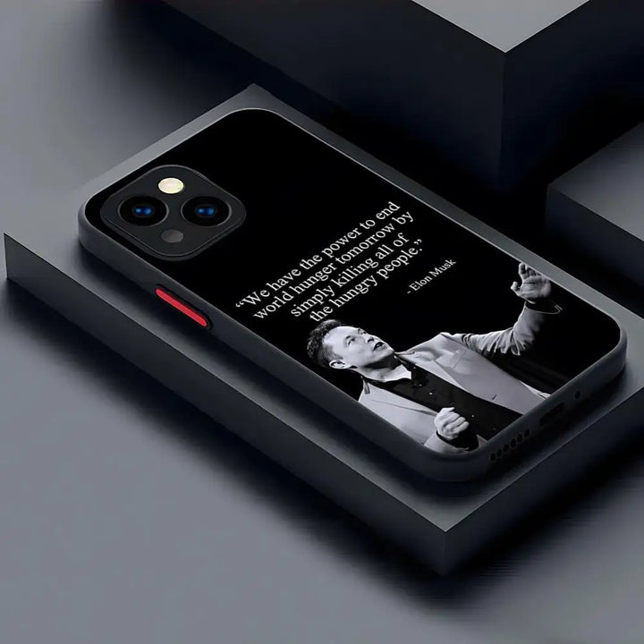 Elon Musk Matte Transparent Case | Merchelon.com