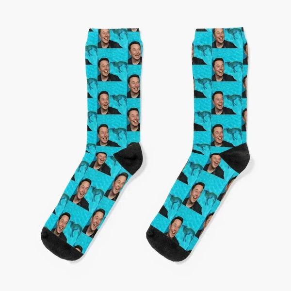 Elon Musk Laughing at Deer Socks – Funny Sports Toe Socks for Kids & Adults