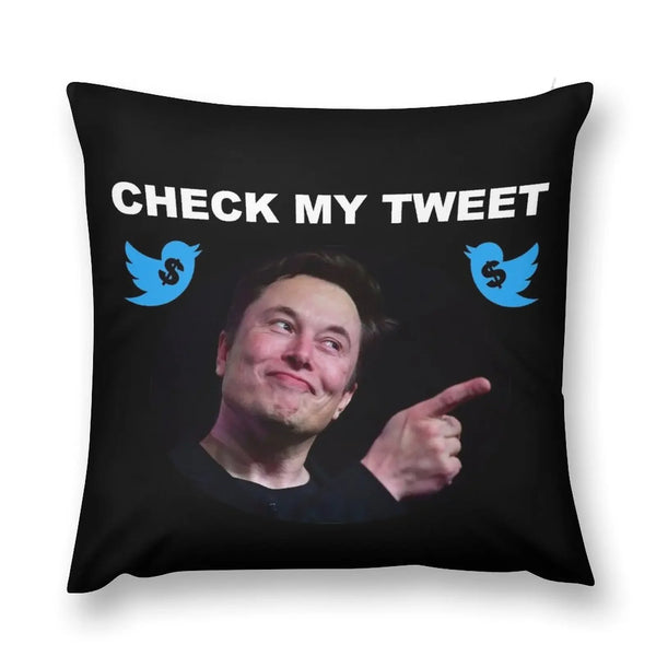 Elon Musk Tweet Throw Pillow