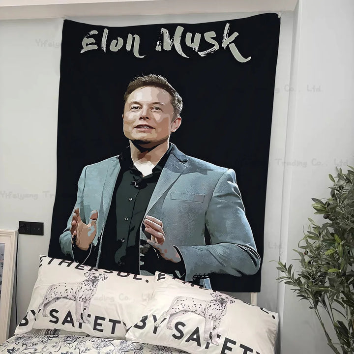 Buy Elon Musk Hippie Wall Tapestry | Merchelon.com