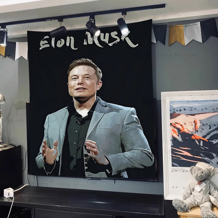 Buy Elon Musk Hippie Wall Tapestry | Merchelon.com