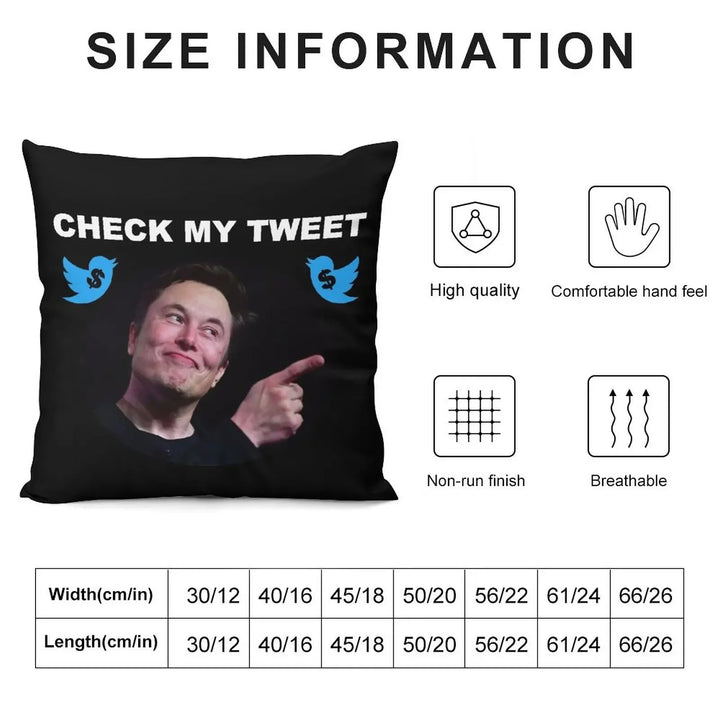 Elon Musk Tweet Throw Pillow