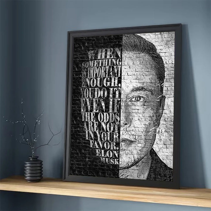 Elon Musk Canvas Wall Art - Home & Room Decor | Merchelon