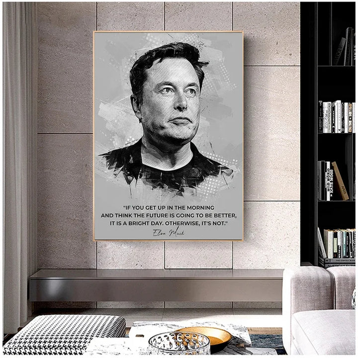 Buy Inspirational Elon Musk HD Canvas Poster | Merchelon.com
