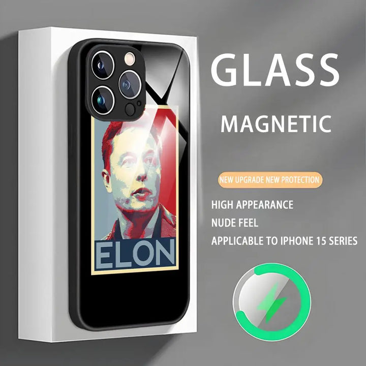 Buy ELON MUSK Magnetic Glass Phone Case | Merchelon.com