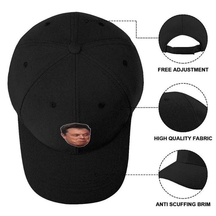 Buy Hilarious Elon Musk Face Baseball Cap | Merchelon.com