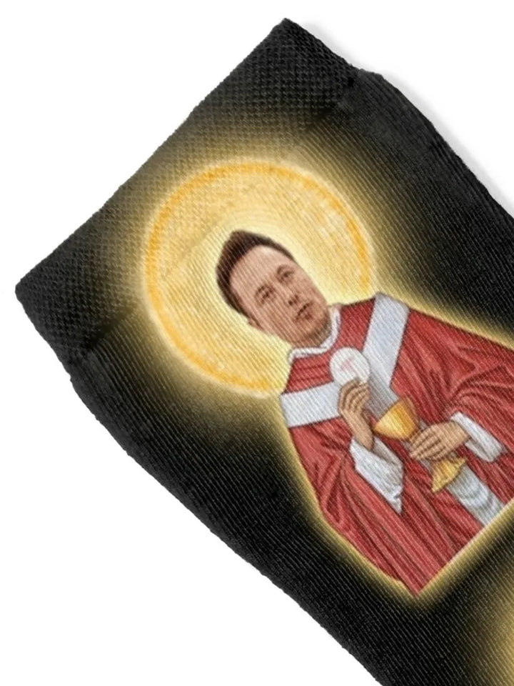 Elon Musk as Jesus Crew Socks - Funny & Unique Gift