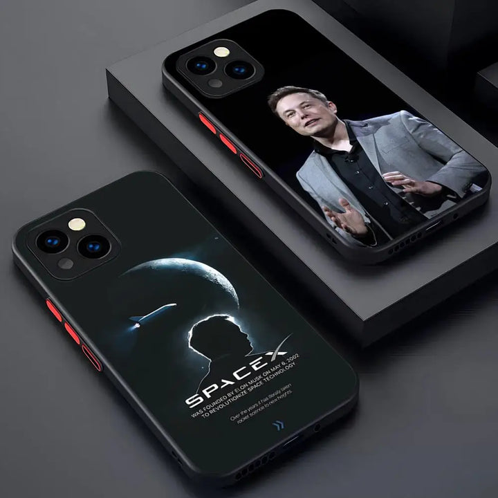 Elon Musk Matte Transparent Case | Merchelon.com